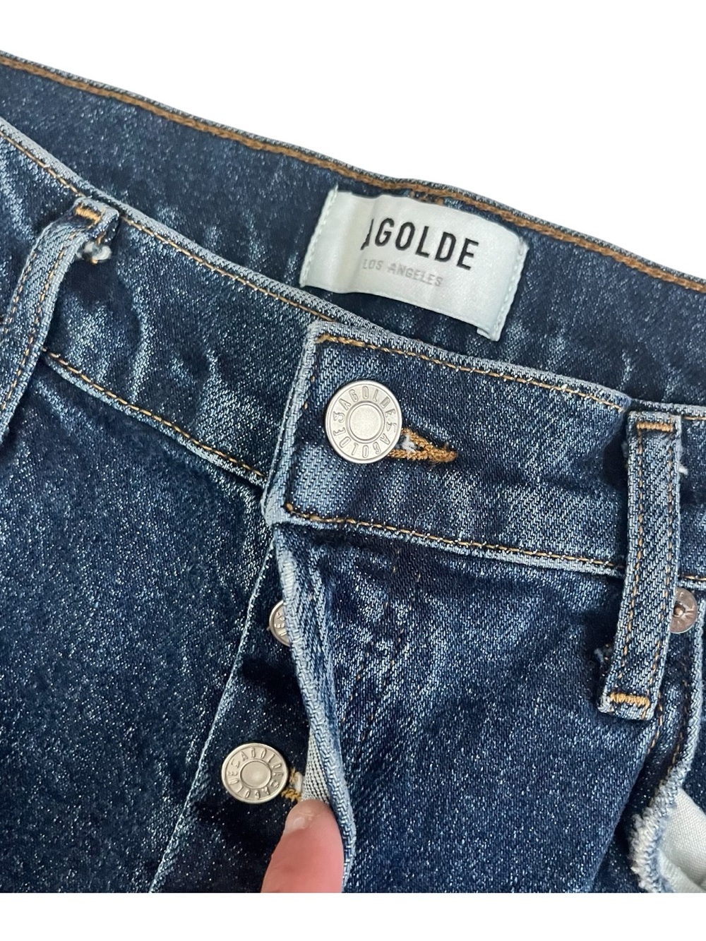 Agolde Denim Nico High Rise Slim Jeans in Cabana Size 27 - Picture 3 of 7